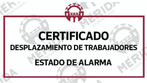 Certificado desplazamiento