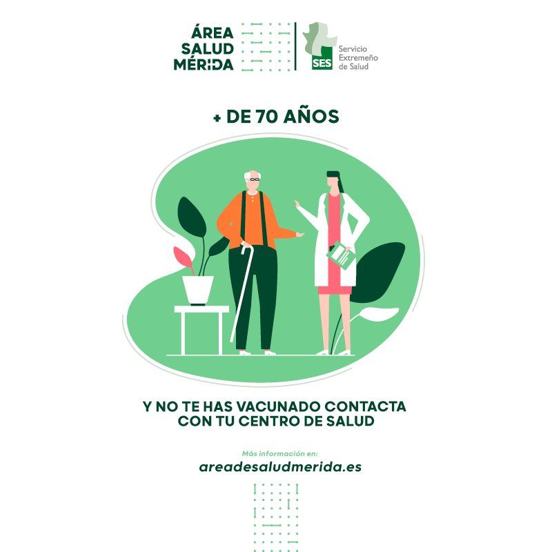 Llamamiento vacunación mayores de 70 años