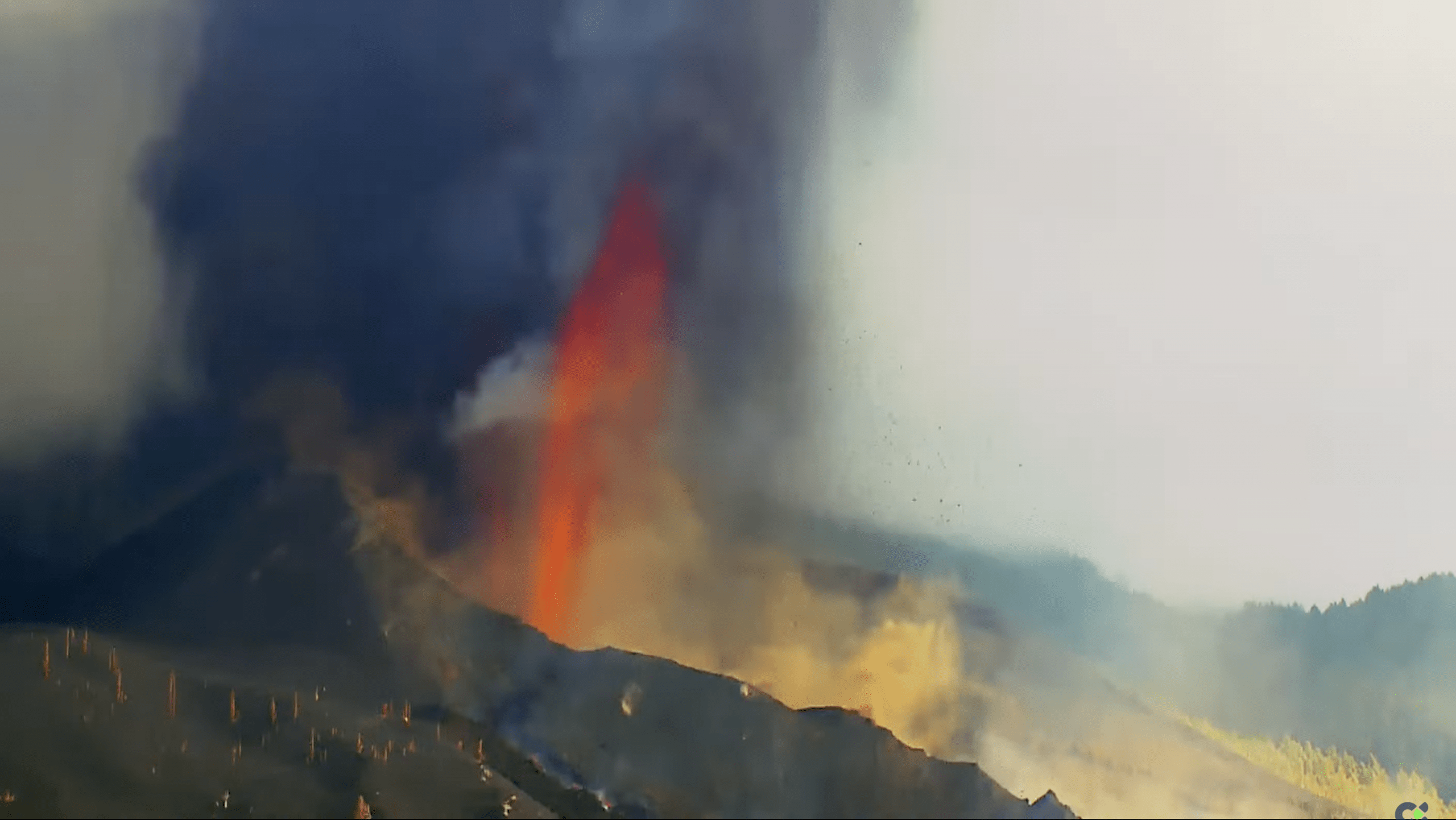 Volcán de la isla de La Palma en Canarias