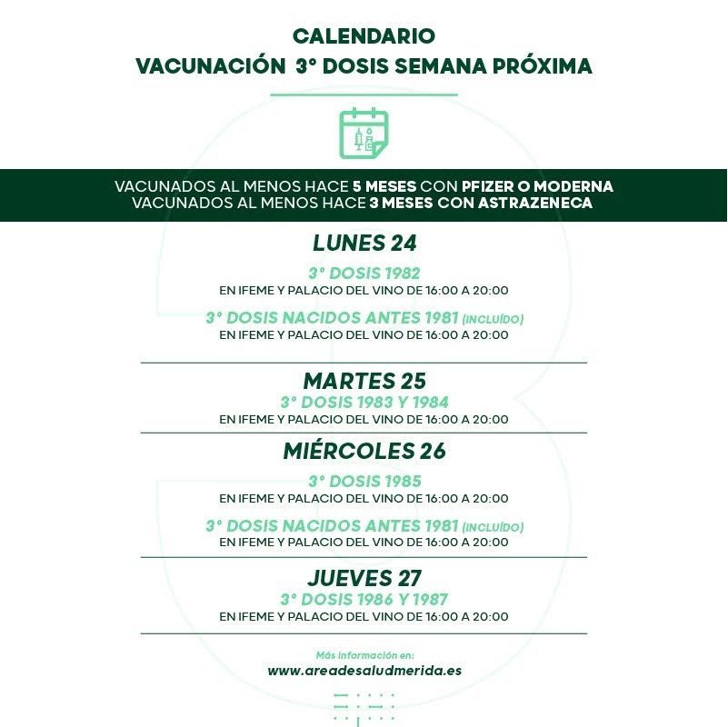 Vacunación tercera dosis