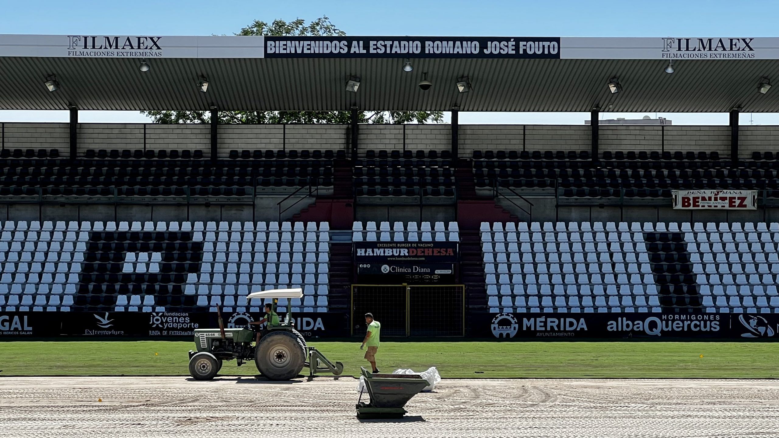 Estadio Romano nuevo césped