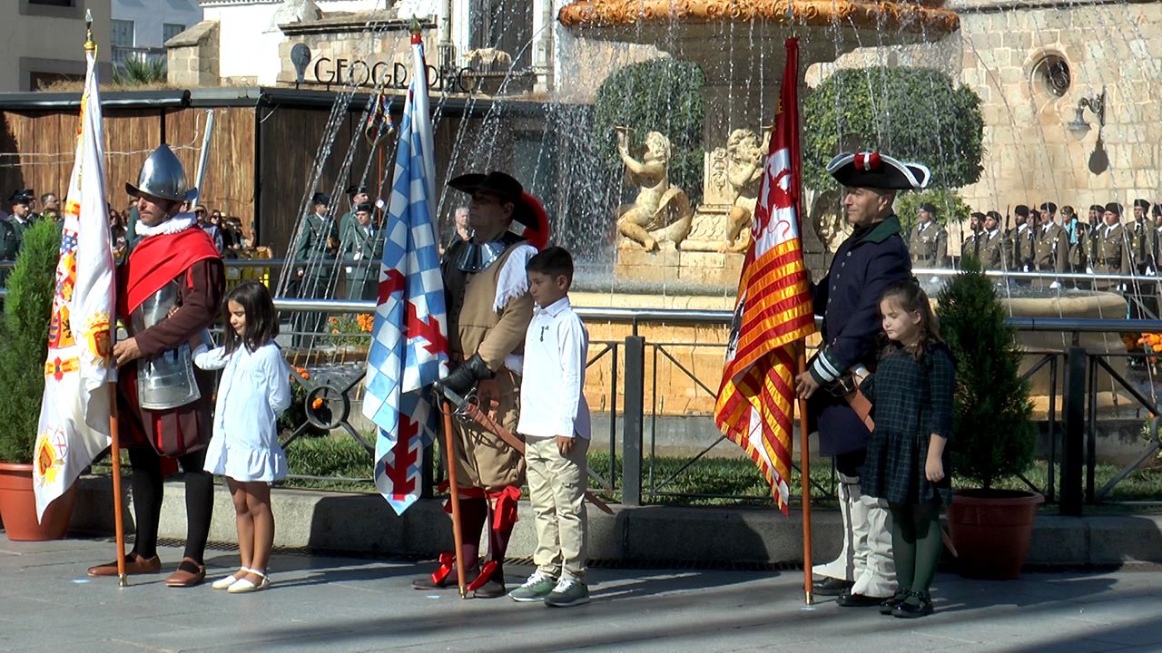IZADO BANDERA PLAZA DE ESPAÑA GUARDIA CIVIL