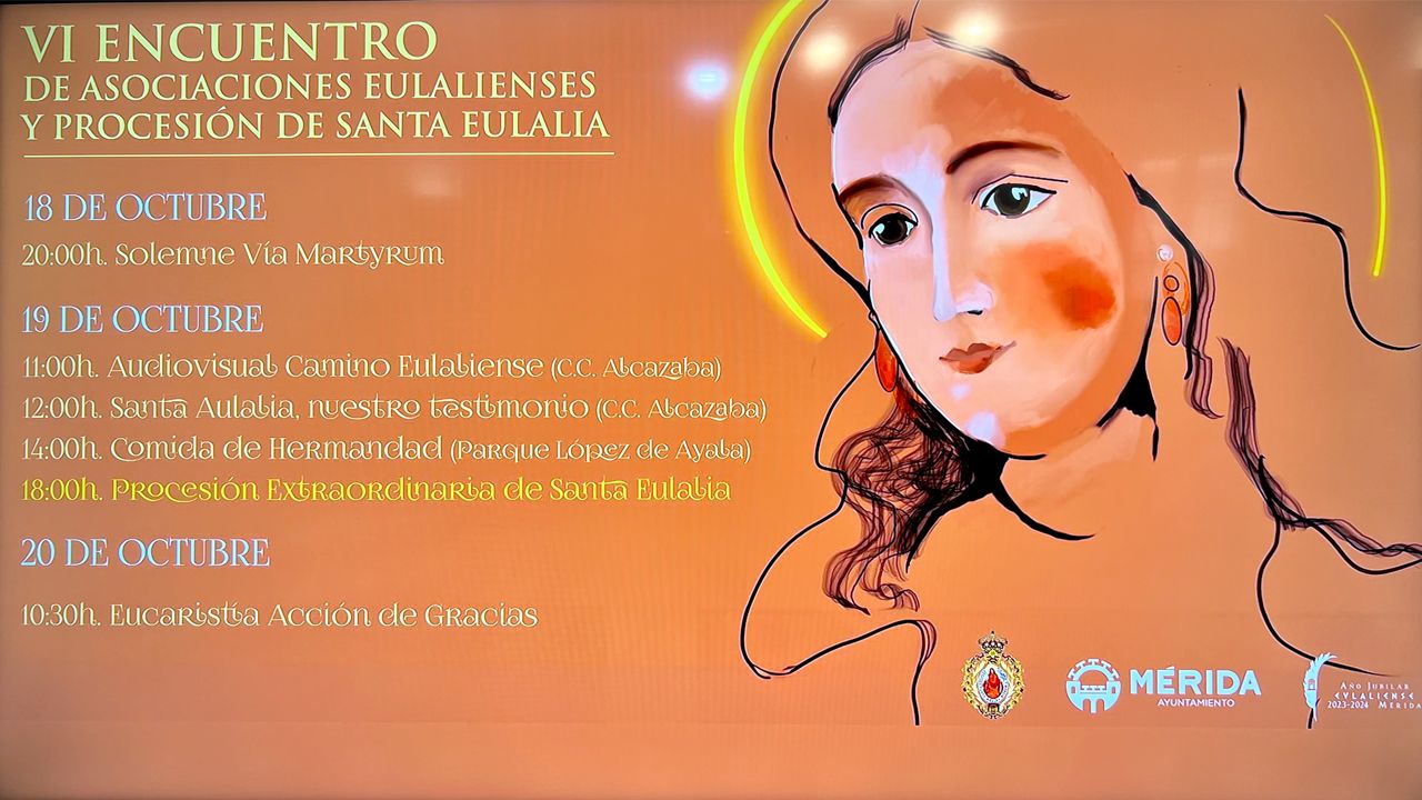 CARTEL ENCUENTRO DE ASOCIACIONES DE SANTA EULALIA Y PROCESION