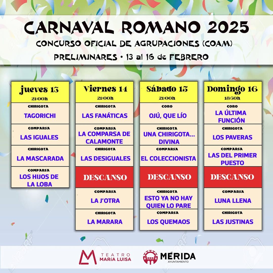 CUADRO CUARTOS COAM CARNAVAL
