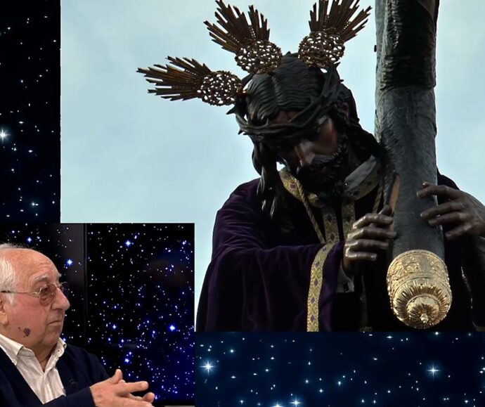 ANGEL DE LAS HERAS padre con NAzareno Calvario