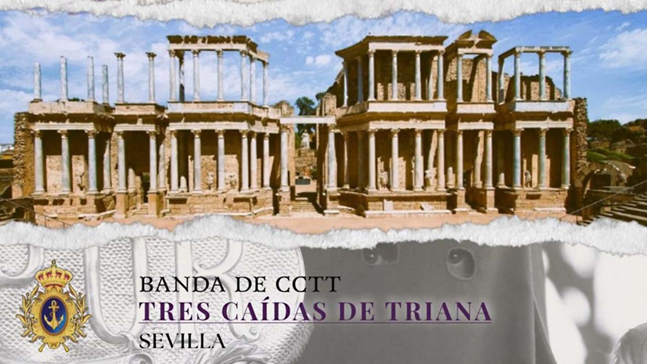 CARTEL CONCIERTO BANDA TRES CAIDAS TEATRO ROMANO