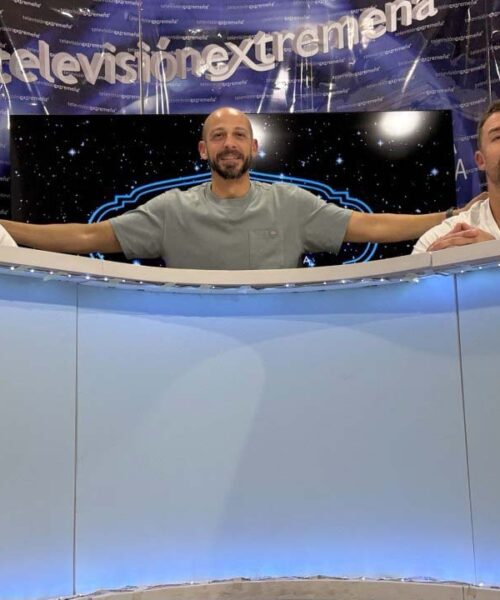 EXJUGADORES DEL MERIDA JAVI CHINO, PACO AGUZA CON ANGEL BRIZ 2