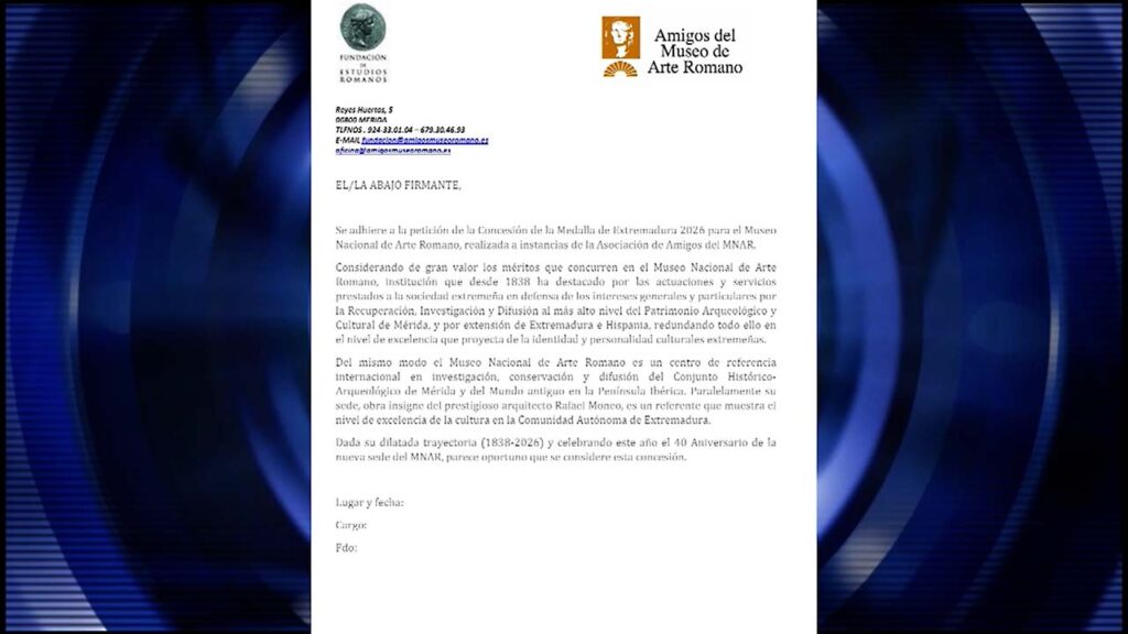 MUSEO MNAR DECLARACION ADHESION MEDALLA DE EXTREMADURA