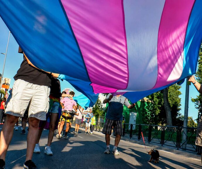 BANDERA ORGULLO MANIFESTACION