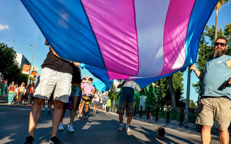 BANDERA ORGULLO MANIFESTACION