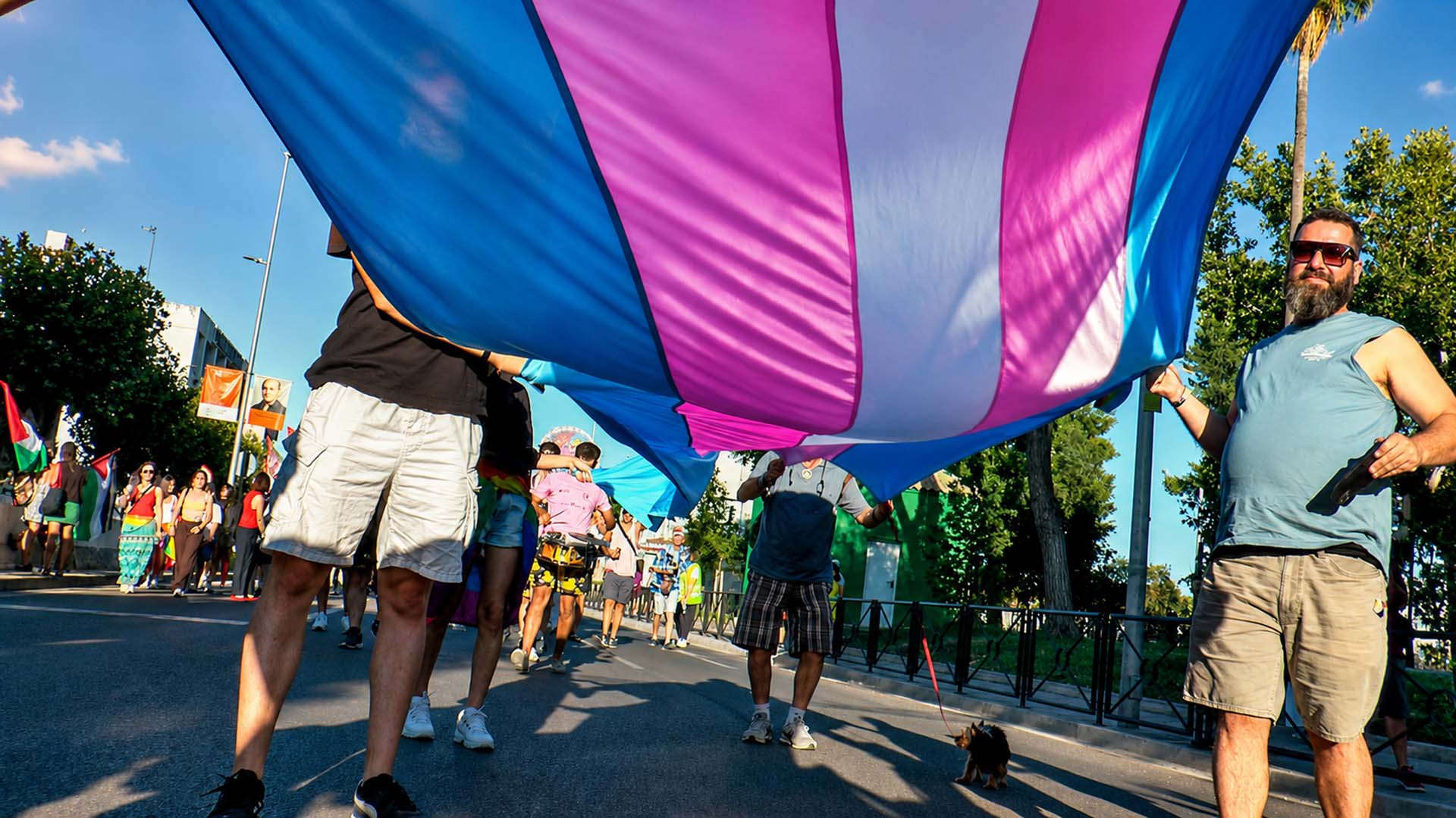 BANDERA ORGULLO MANIFESTACION
