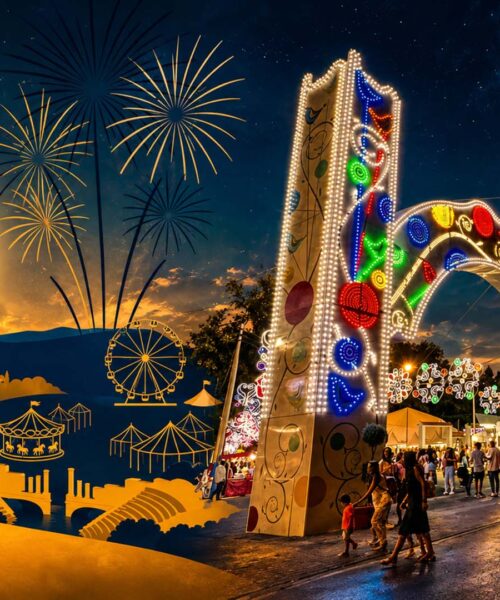 COMPOSICION CARTEL DE FERIA 2026 CON PORTADA DEL RECINTO FERIAL