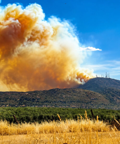 INCENDIO EN LA SIERRA DE AROYO DE SAN SERVAN