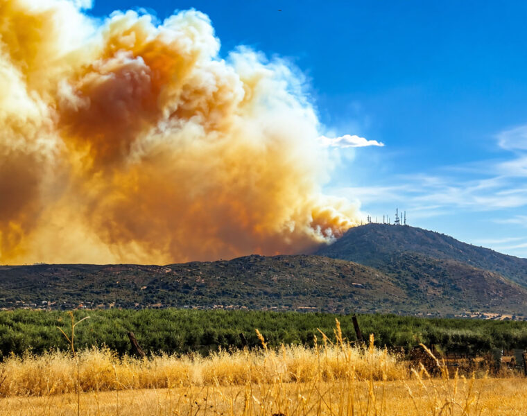 INCENDIO EN LA SIERRA DE AROYO DE SAN SERVAN