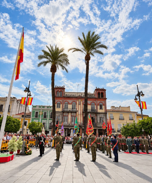 HOMENAJE A LA BANDERA EN LA PLAZA DE ESPAÑA
