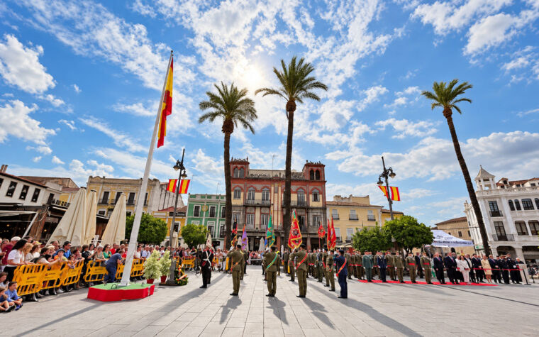 HOMENAJE A LA BANDERA EN LA PLAZA DE ESPAÑA