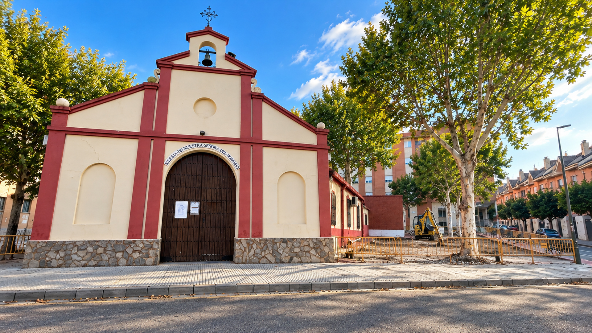 PLAZA DE LA IGLESIA DEL ROSARIO EN OBRAS